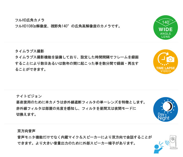 かんたんネット接続 HDネットワークカメラ IC722W