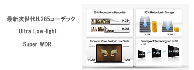 HEVC/H.265ネットワークカメラ