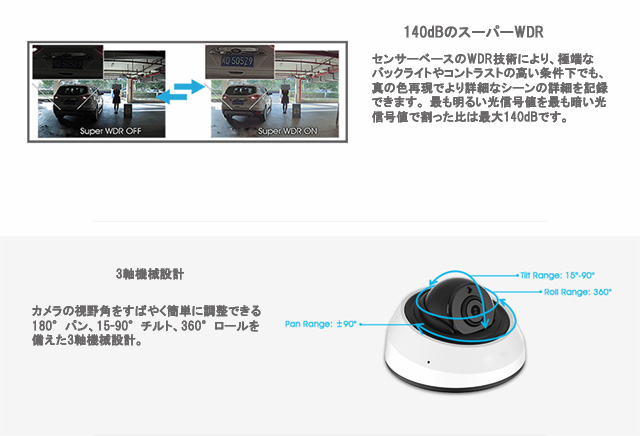 H.265,IRミニドームネットワークカメラ,200万画素